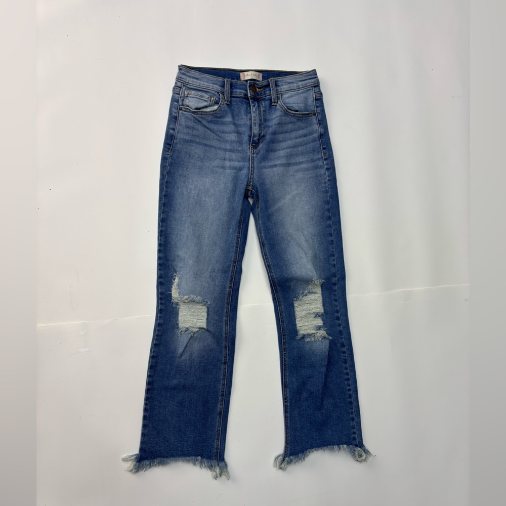 Altar'd State Blue Distressed Straight-Leg Jeans